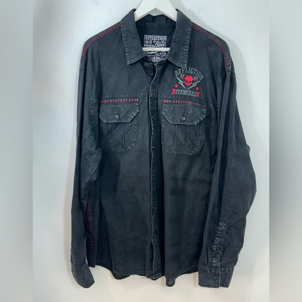 Affliction Black Button-Up Shirt